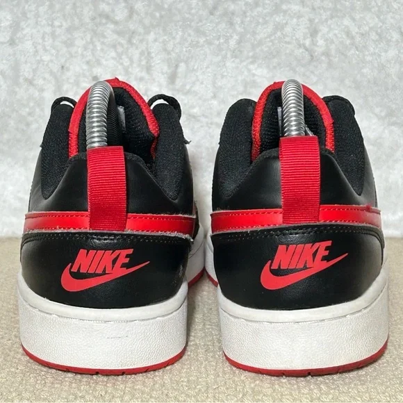 Nike Big Kids Court Borough Low 2 Black Leather Athletic Sneakers Shoes SZ 7Y - Picture 4 of 11